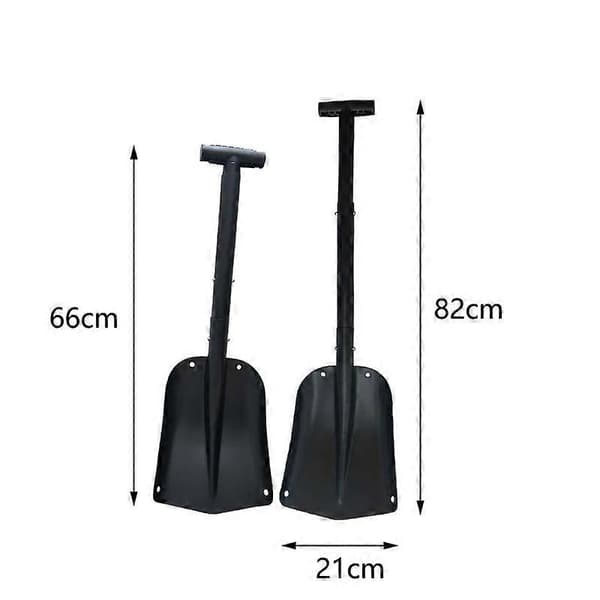 Sammenleggbar multifunksjonell spade for bil, camping, snøspade, snøspade med jernhåndtak