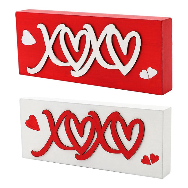 Glad alla hjärtans dag , Kiss Valentines Sign, 2 delar set, Alla hjärtans dag dekoration