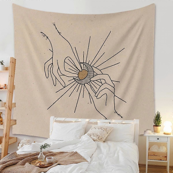 Wekity Väggbonad Estetisk Konst Hem Bakgrund Tyg Dekoration Present Mandala Bohemia Väggbonad Lämplig för Vardagsrum Sovrum Dekoration 5 51 x 59 tum