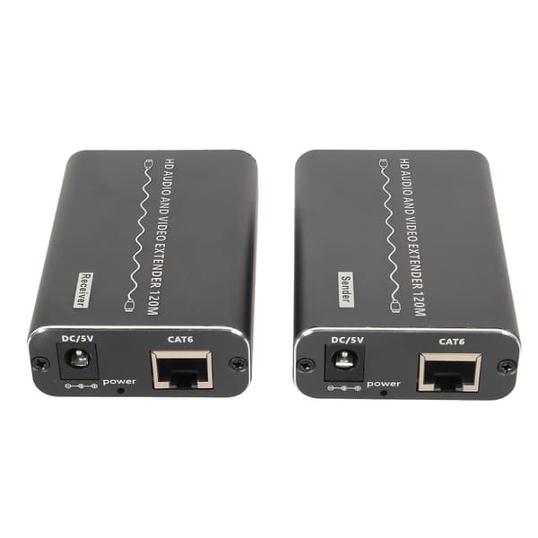 HD Multimedia Interface Extender Over Cat6a Opptil 1920x108P 60Hz 120m med IR Fjernkontroll HD Extender 100?240V UK Plugg