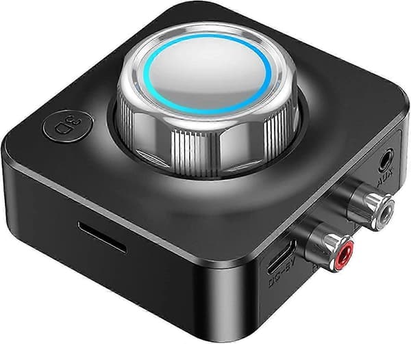 Bluetooth 5.0 Receiver, Trådløs Bluetooth-lydadapter til bil med aptX-LL Lav Latens 3D Surround, 3,5 mm og RCA