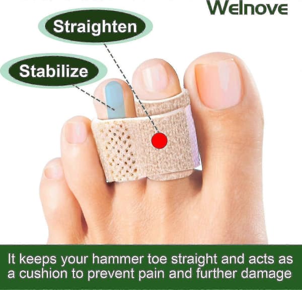 Hammer Toe Rettetang - 8-pakning for tåretting og tåjustering