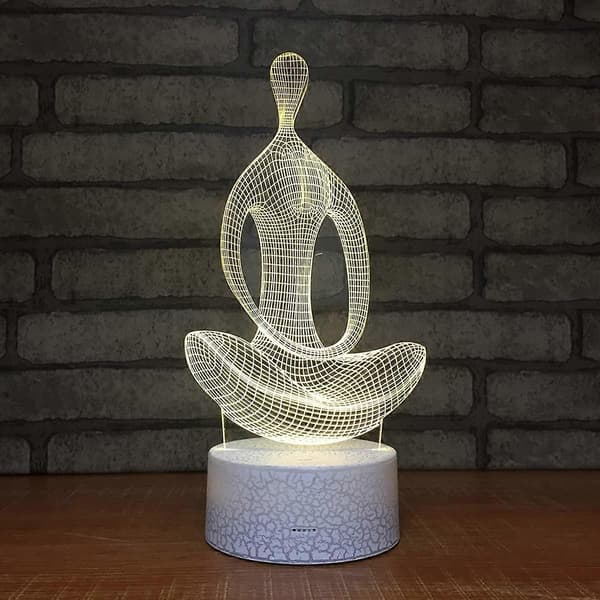 SBSG Natlampe til Børn, 3D Visualisering 7 Farver + 16 Farver Skift Optisk Illusion Led Touch Sensor Lampe