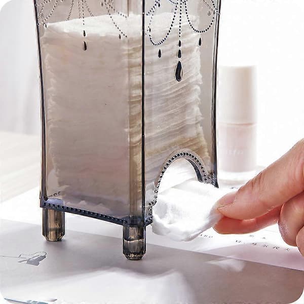 Gjennomsiktig Bomullspute Dispenser for Skrivebord