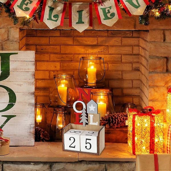 Bordkalender Dekor Julepynt Nedtelling Trekalender Julestemning Dekorasjonsutstyr