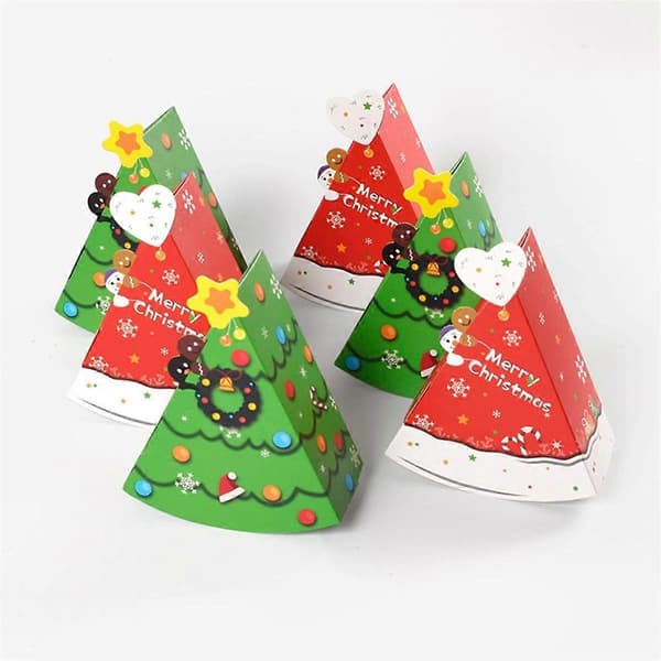 Julgransform Godisask DIY Kex Snacks Bakförpackning Barnpresent Grön