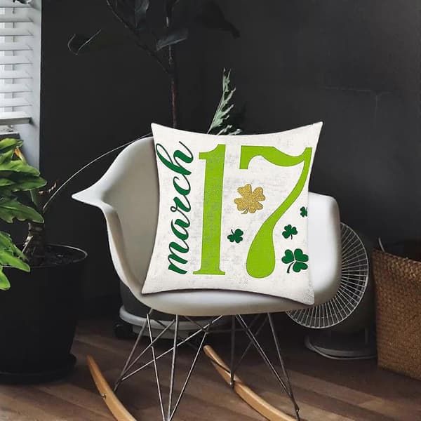 Iøjnefaldende St. Patricks Dag Pynt Pudebetræk 18x18 Sæt Med 4 Til Irsk