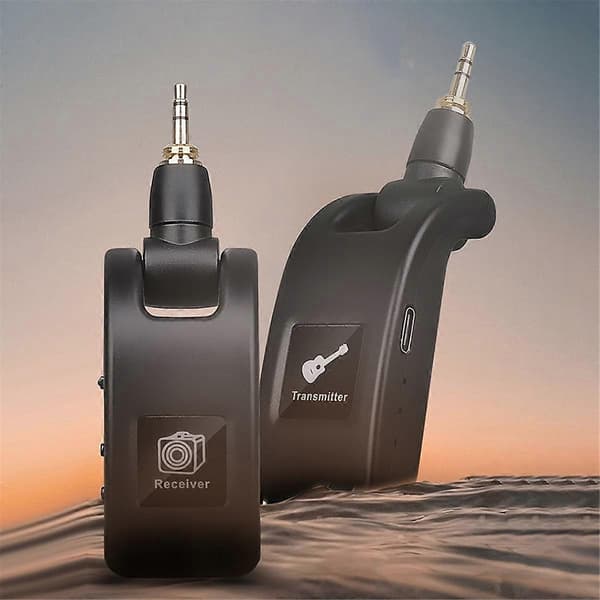Guitar Trådløst System Lydtransmitter Modtager USB Genopladeligt Trådløst System til Elektrisk Guitar