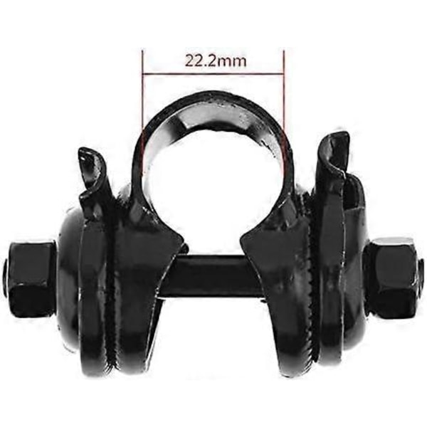 Cykel sadel seat bolt klemme - sort montering til 22,2 mm sadelpinde