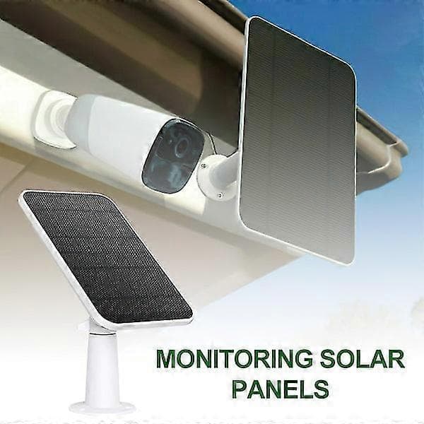 Solpaneler 4W til Eufy Eufycam 2/2 Pro/2C/2C Pro/E vægmontering med 3 meter hvidt kabel 1 stk