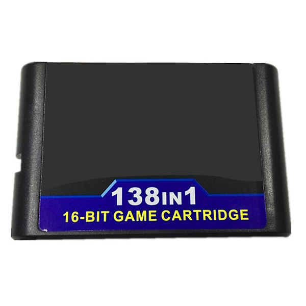 138 i 1 Het Spelpaket För Megadrive 16-Bit Spelkassett För Pal Och Ntsc Spelkonsoler Ver