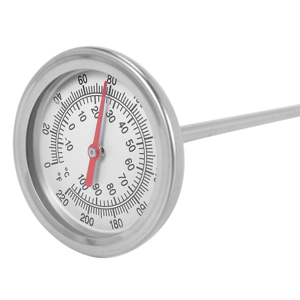 Kompostjordtermometer med lang stengel - Rask respons, rustfritt stål, 20 tommer - Måleprobe - Fahrenheit