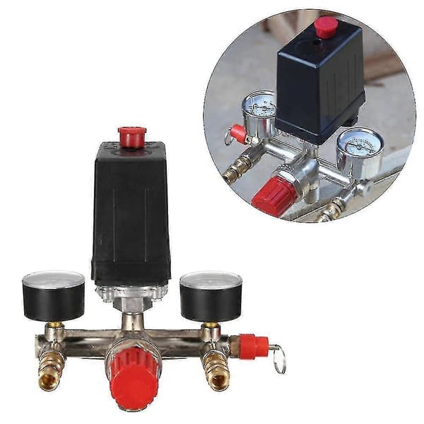 175psi Luftkompressor Pumpe Trykafbryder Kontrol Med Målere Regulator Z