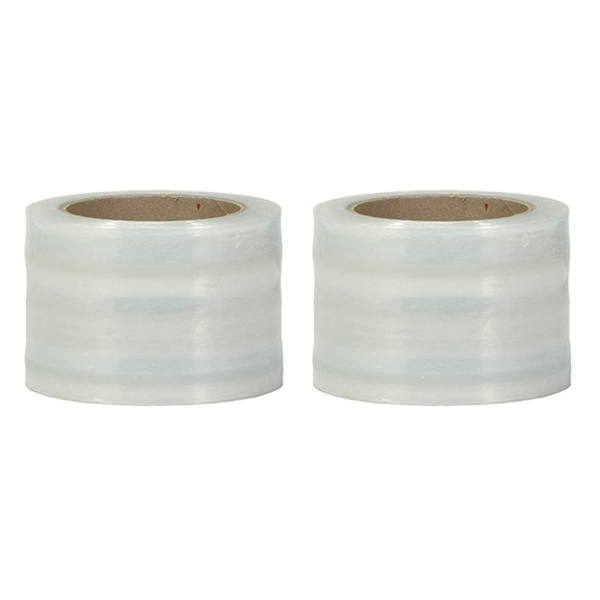 2x 3 cm Smalbånds Strekkfolie Klar/ikke-gjennomsiktig, Klar Plastpalle Krympefolie, 200