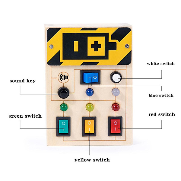 Power Baby Træ-Aktivitetsbræt Med LED Lys Sanse-Læringslegetøj Til Småbørn 1-3 År Toggle Switch