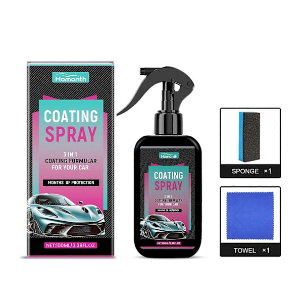 Auto Lakbeskyttelsesspray 110ml Hydrofobisk Coating for Langvarig Glans UV- og Smudsbeskyttelse