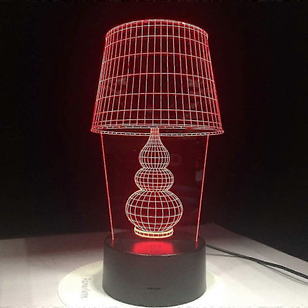 Kreativ 3D Nattlampe, Plug-in Sengelampe, LED Stereo Nattlampe Baby Matelampe
