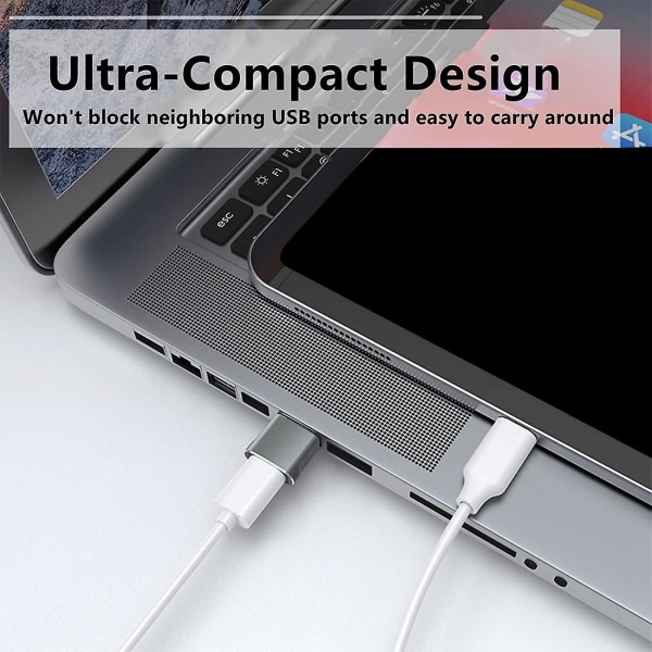 4-paks USB C hunn-til-usb-hann-adapter, type C ladekabel Strømomformer For 12 13 Pro Max For