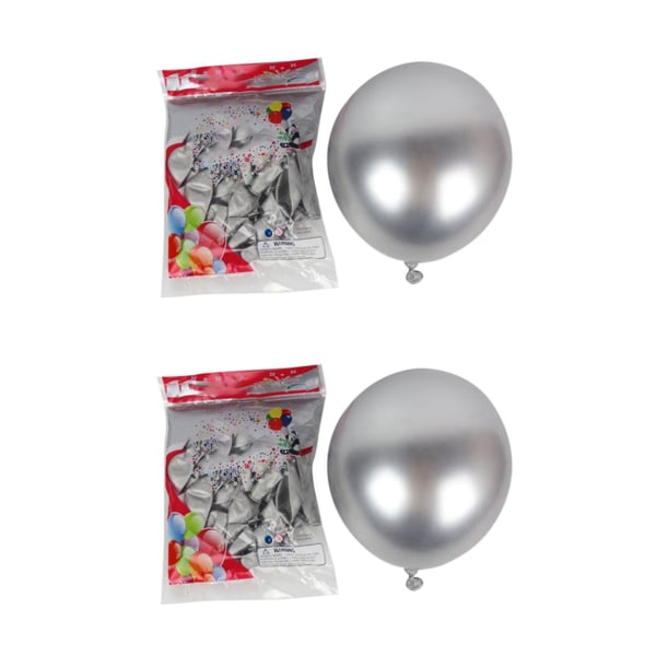 100 stk 10 tommer metalliske lateksballonger Tykk krom blank metall perleballongballong til fest desember