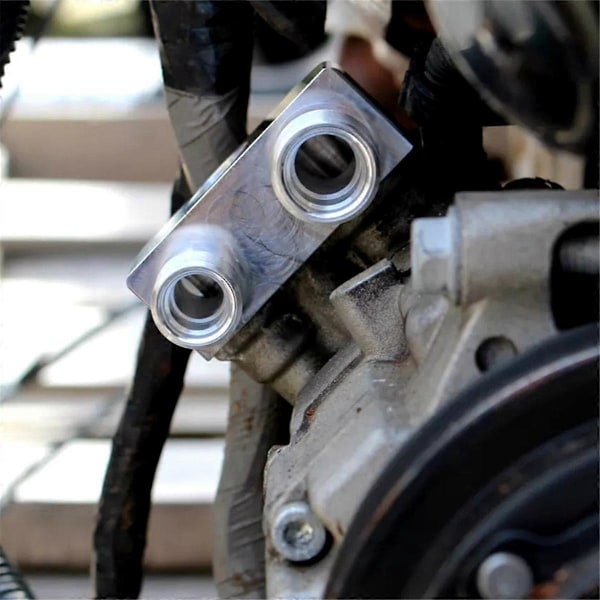 Til LSX LS3 Motor Swap Konvertering A/C Linje Kompressor Adapter Fitting AC Kompressor Aluminium Adap