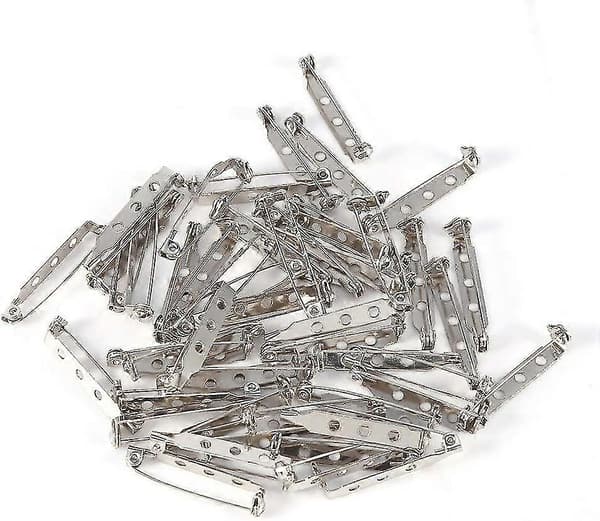 Broschnålar Lås Baksida Säkerhetsspärr Rullande Broschhantverk (50 st, Silver)