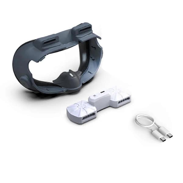 Kylfläkt för 3 Ansiktsdyna Aktiv Ventilation Luftcirkulation Andningsbart Gränssnitt VR Headset Skydd