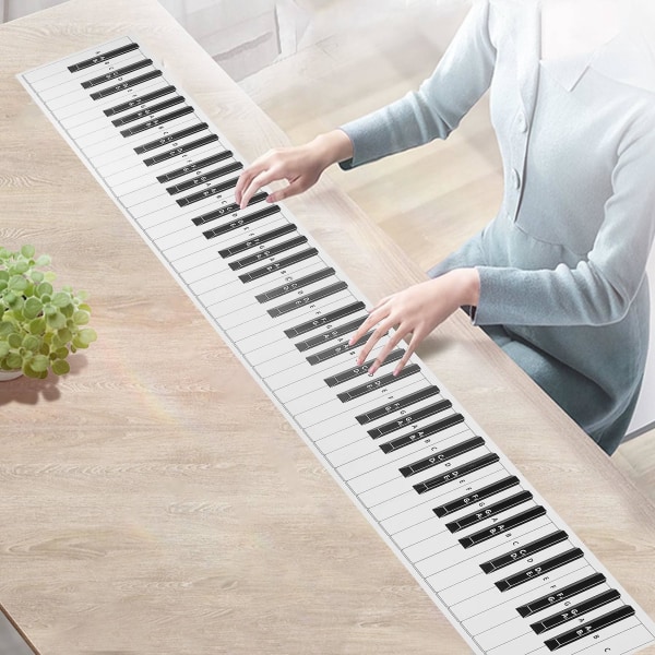 88 Tangentøve Keyboard Klaver- og nodediagram Til bag klaverets tangenter, guide Læremiddel-noteskema