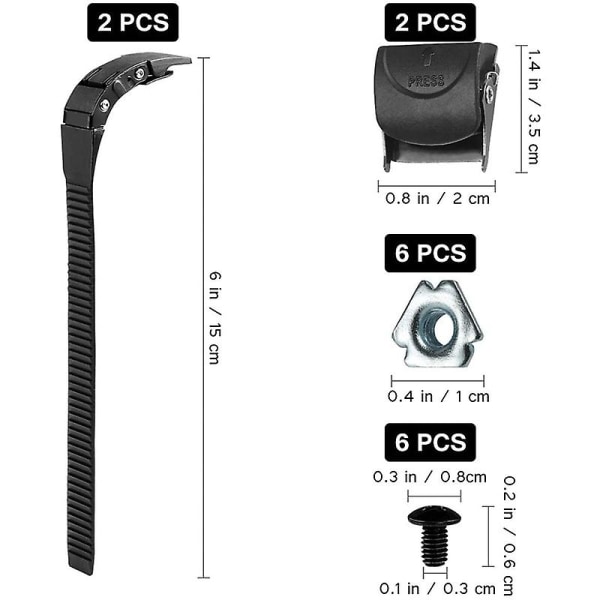2 sett erstatning inline skate stropp skøytesko energi stropp skate stropp spenner skruer for menn