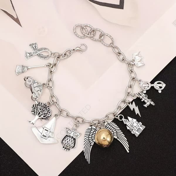 Harry Potter-serie kombination metall snaffervingar armband