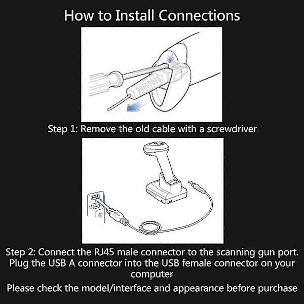 Streckkodsläsare USB-kabel USB till RJ45 för Honeywell 1200g 1202g 1250g 1250gap-QH