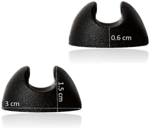 10 stk. Silikon Hårnåls Møbelbensbeskyttere - Sort 10mm