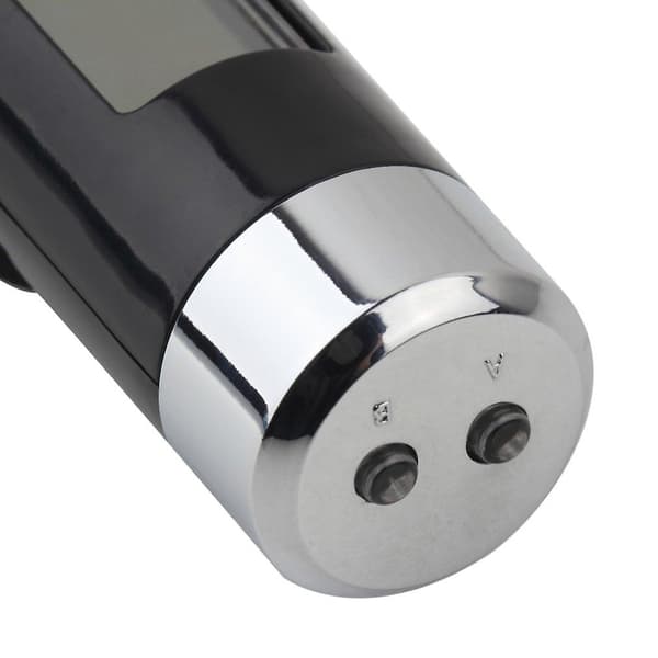2 i 1 Bil Digital LCD Temperatur Termometer Ur Kalender Bil Blå Baggrundsbelysning Ur Med Klip
