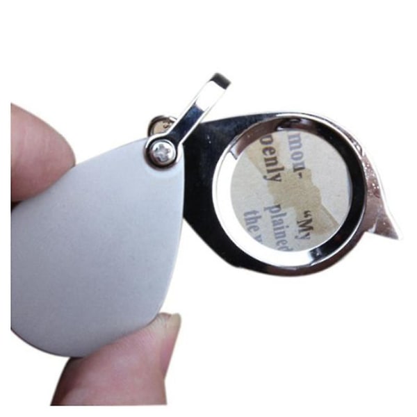 3 kpl 30 mm 3x tasku taitettava suurennuslasi lukusuurennuslasiluuppi avaimenperällä hopea