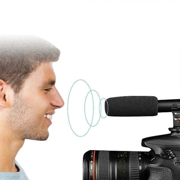 Professionel mikrofon til Canon Nikon DSLR kamera DV videokamera telefon