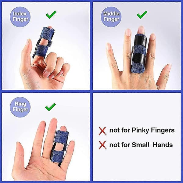 2 stk. Fingerskinner, Fingerstøtte - Fingerskinne med justering