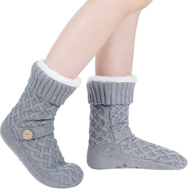 Vinter Hjemmesko Sokker til Kvinder, Varme Fluffy Fleeceforet, Bløde Cozy Fuzzy Tykke