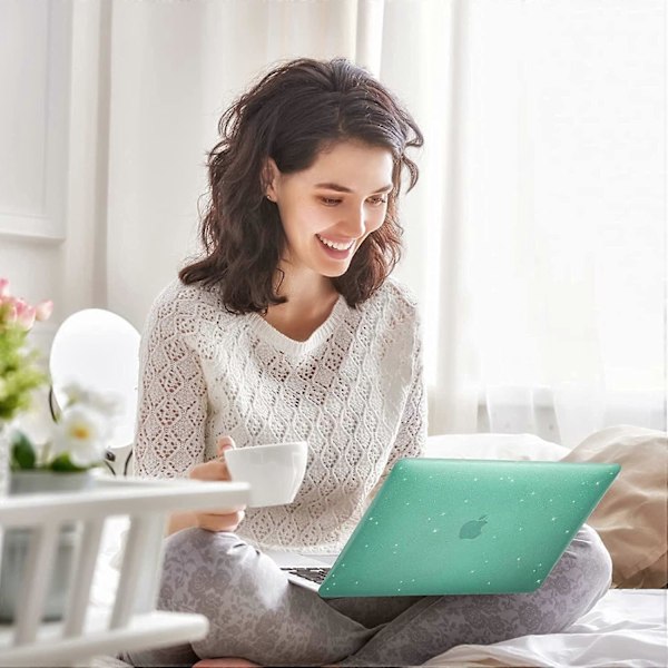 Kompatibel med MacBook Air 13 tum Skal 2021 2020 2019 2018 M1 A2337 A2179 A1932 med Retina Display Touch ID Skal + TPU Tangentbordsskydd + Skärmskydd