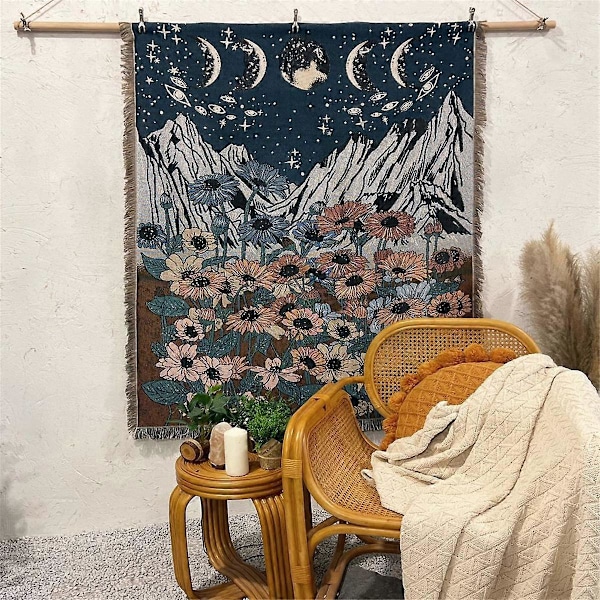Boho-heittoviltti vapaa-ajan sohvalle, sohvanpeite, olohuoneen sisustusmatto, geometrinen abstrakti kuvakudos