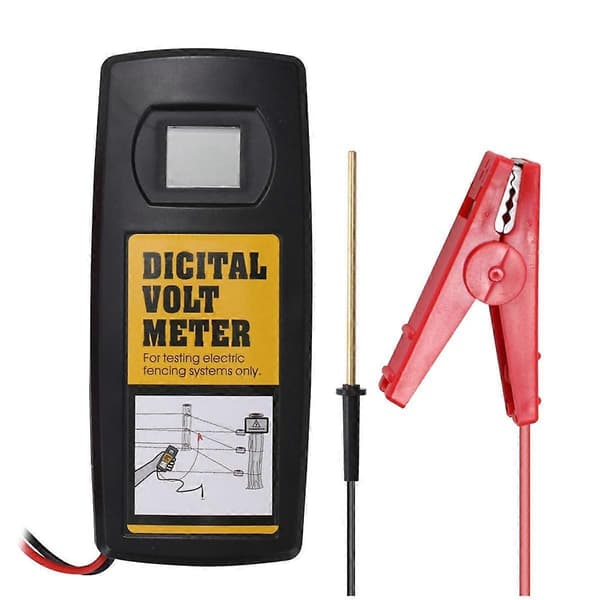 9.9KV Digitalt Gjerdetester Hjem Hage Hest Husdyr Elektrisk Gjerde Voltmeter LCD-skjerm med Ba