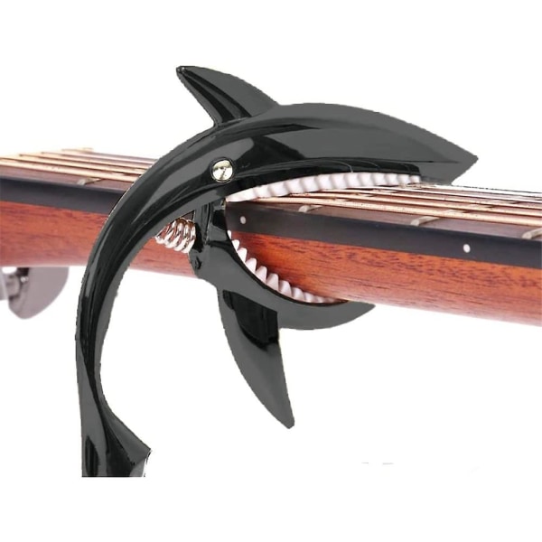 Shark Guitar Capo sinkkiseoksesta valmistettu capo akustisille sähköklassisille kitaroille ja bassolle Ukulele Capo Wit