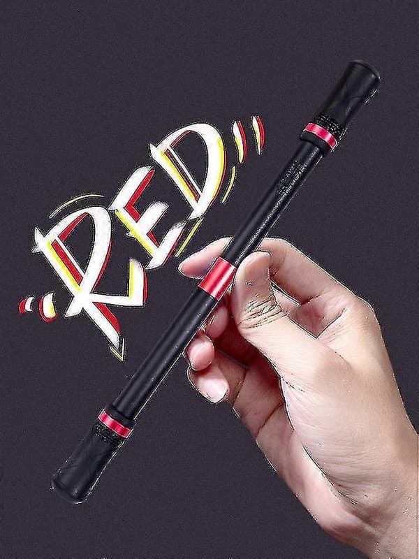 4-pack Penna Spinner Träning Flexibla Fingrar Professionell Gummi Svart Samurai Spinning Penna
