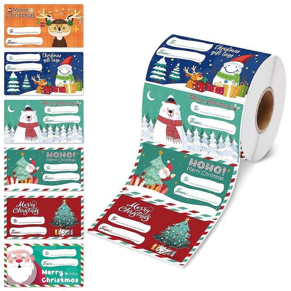 500 st julklappsetiketter julklappsdekaler
