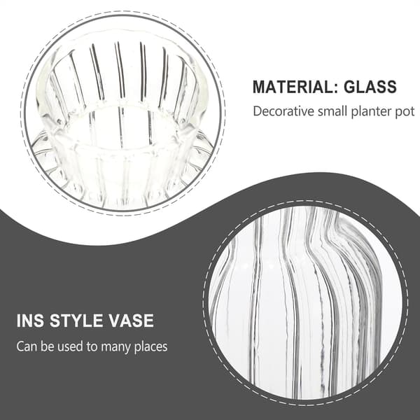 Randig glasvas bröllopsvas enkel stil glas dekorativ blomhållare