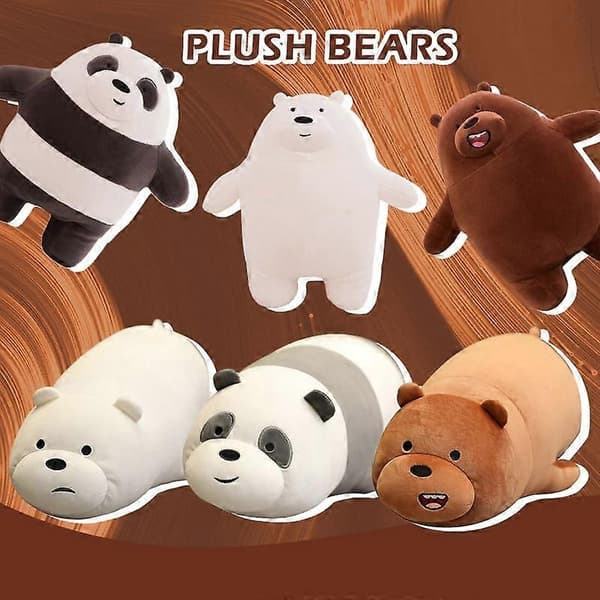 We Bare Bears Mjukisdjur - 25 cm Mjukt Gosedjur - Tecknad Present