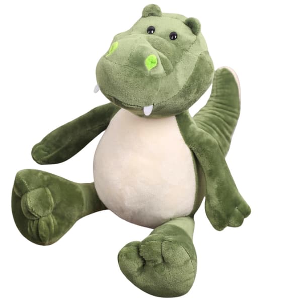 Mjuk krokodil gosedjur 25 cm grön/kräm