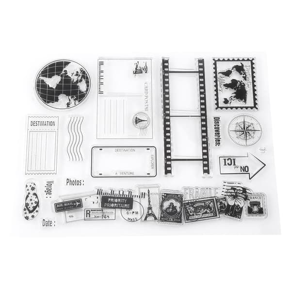 14x18 cm transparent stempelsæt til scrapbooking, fotokort og postkort