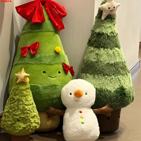 Jultomtedockor plyschleksaker, julälgdockor, rådjursdockor