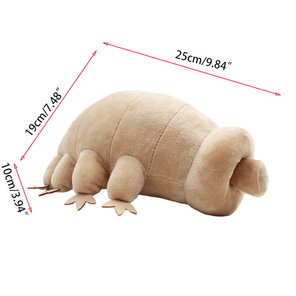 Inner Sea Creature -tardigradi-pehmolelu, ruskea pehmolelu
