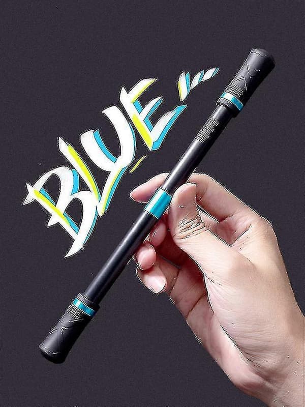4-pack Penna Spinner Träning Flexibla Fingrar Professionell Gummi Svart Samurai Spinning Penna