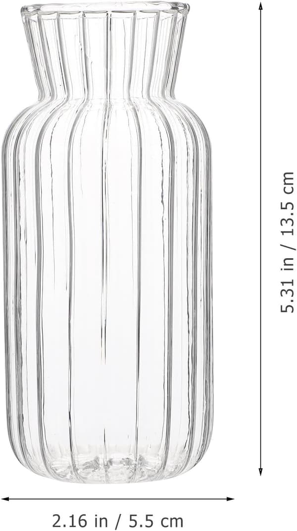 Randig glasvas bröllopsvas enkel stil glas dekorativ blomhållare